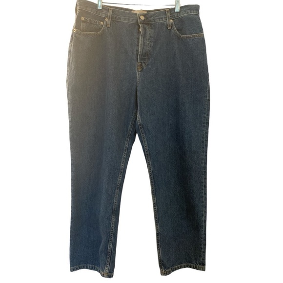 EVERLANE 90s Cheeky Jean, size 33 Ankle, Northridge blue medium wash, button fly - Picture 2 of 6